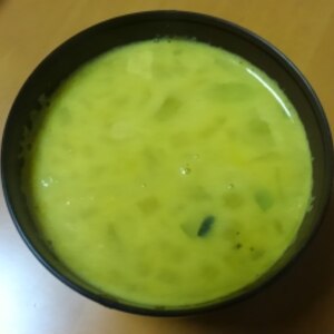 お手軽。かぼちゃの豆乳スープ